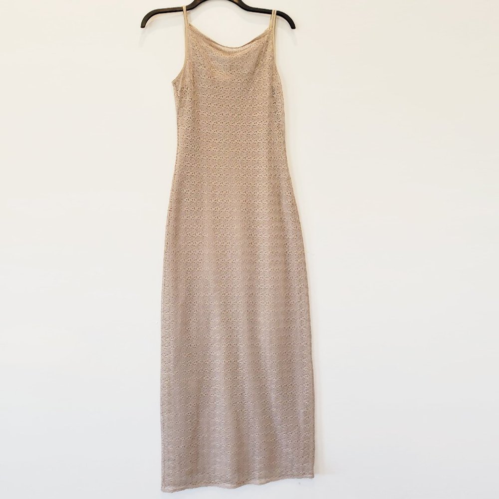 Laundry by Shelli Segal Gold Lace Maxi Dress